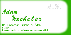 adam wachsler business card