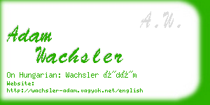 adam wachsler business card